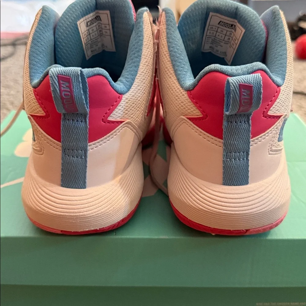 Pink Leopard Print High-Top Sneakers - Picture 3 of 6